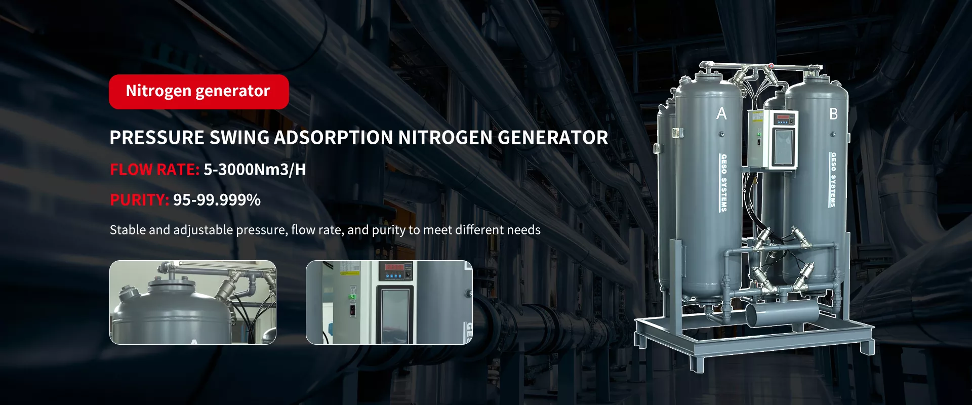Usine de compresseur d'air à vis à injection d'huile en Chine