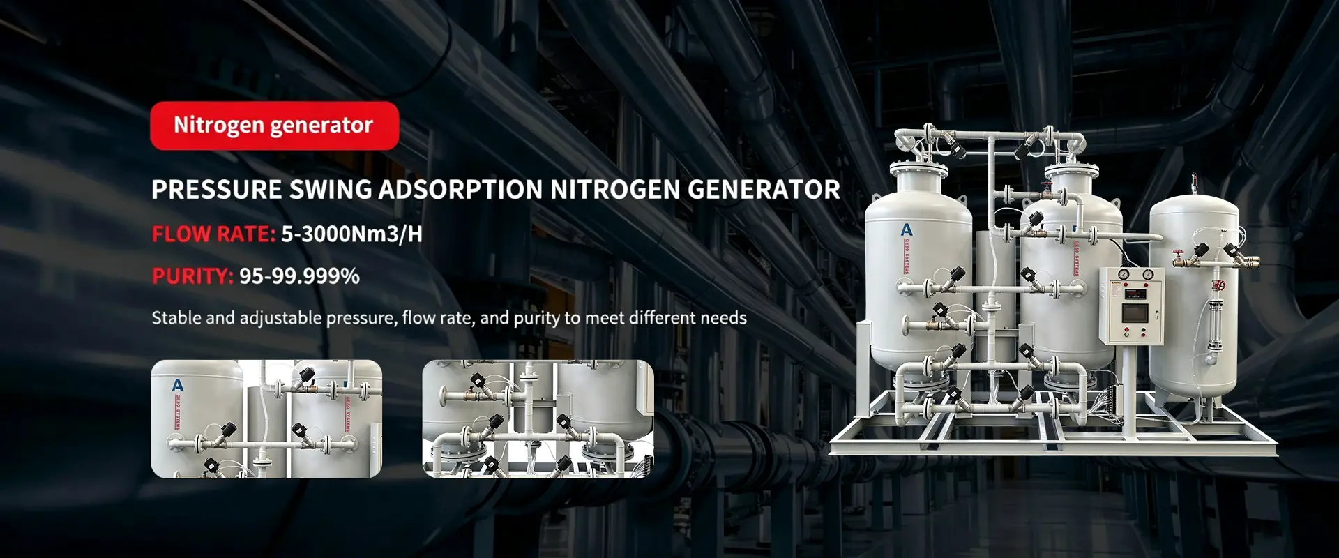 Usine de compresseur d'air à vis à injection d'huile en Chine